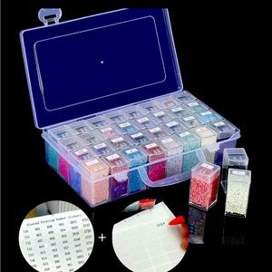 Diamond Daze Case for diamond painting beads. Comes with 32 bottles